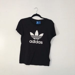 Black and white Adidas t-shirt